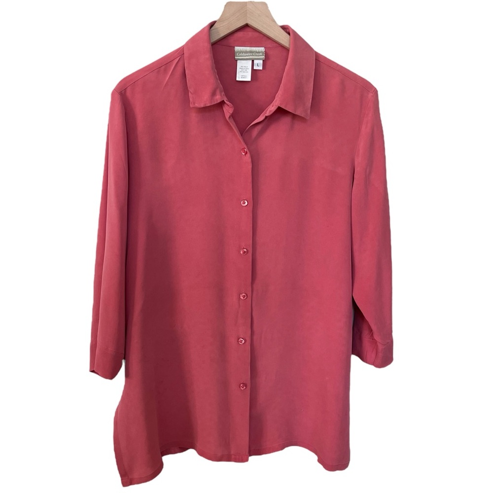 Vintage Coldwater Creek Silk Blend Button Up Top - image 1
